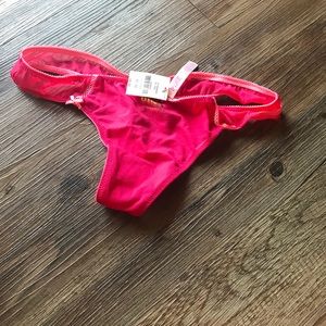NWT pink extra low rise thong